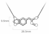 Silver MDMA PsyMolecule Necklace (PREORDER NOW!)