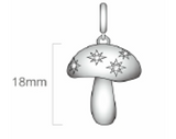 Silver PsyShroom Mushroom Necklace with Diamonds (PREORDER NOW!)