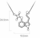 Silver Psilocybin PsyMolecule Necklace  (PREORDER NOW!)