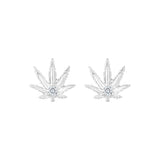 Gold "Sweet Sativa" Stud Earrings