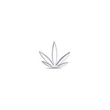 Sterling Silver Modern Leaf Fashion/Lapel Pin