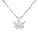Sterling Silver Indica Leaf Classic Pendant