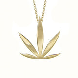Gold Modern Leaf Pendant