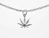 Sterling Silver Sativa Leaf Classic Pendant