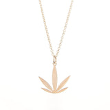 Gold Modern Leaf Pendant