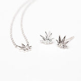 Silver "Sweet Sativa" Stud Earrings