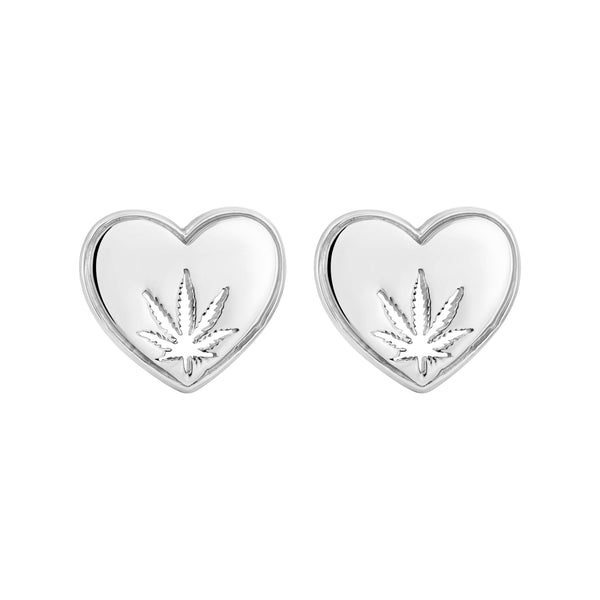Sweet Heart Sterling Silver Stud Earrings