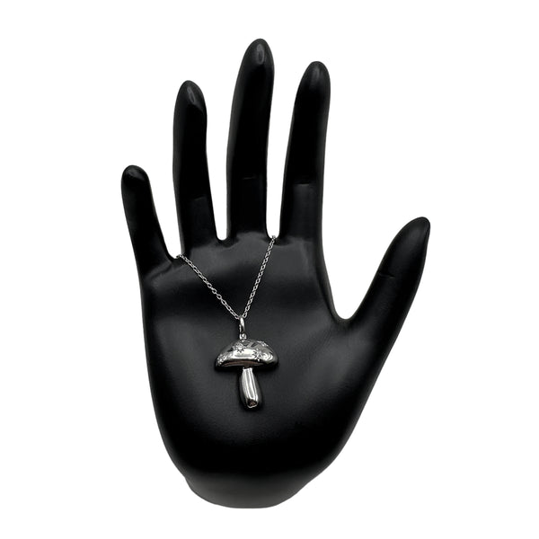 Silver PsyShroom Mushroom Necklace with Diamonds (PREORDER NOW!)