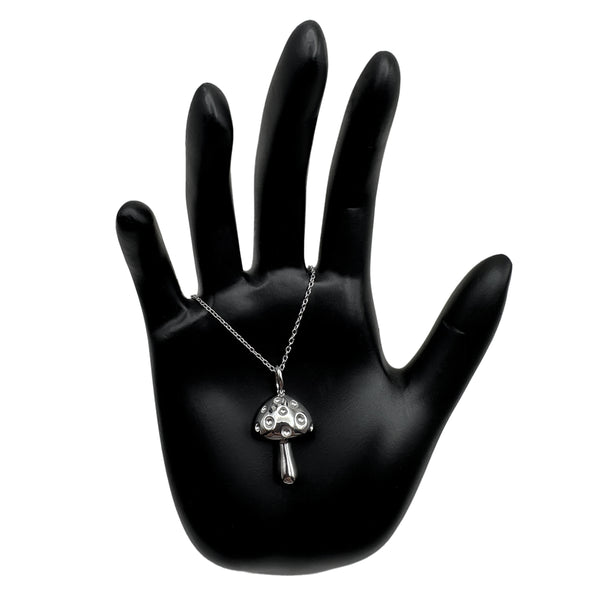 Silver PsyShroom Mushroom Necklace (PREORDER NOW!)