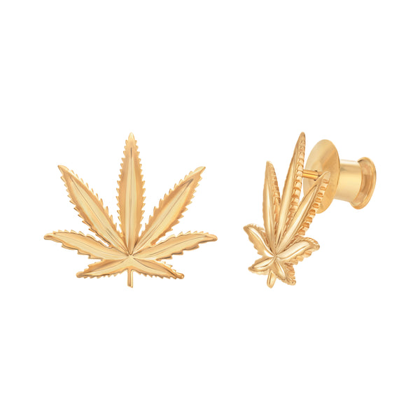 Gold Sativa Leaf Classic Fashion/Lapel Pin