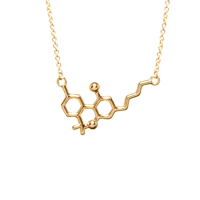 Gold Molecule Necklace
