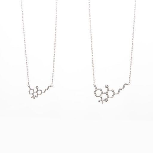 Sterling Silver Molecule Necklace