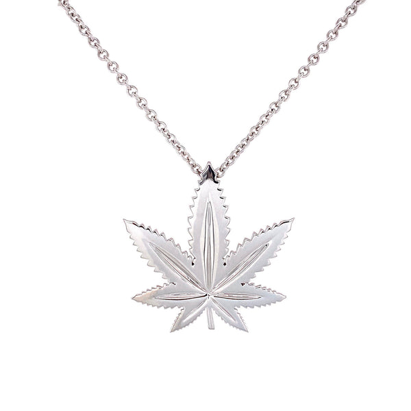 Sterling Silver Indica Leaf Classic Pendant