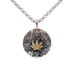 Sterling Silver and Yellow Gold Sativa Sunrise Pendant