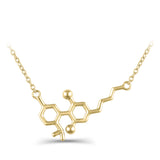 Gold Molecule Necklace