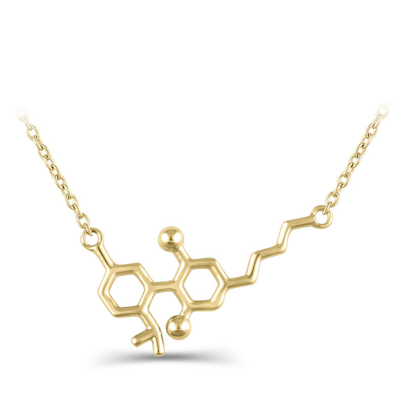 Serotonin Molecule Necklace for Science Lovers